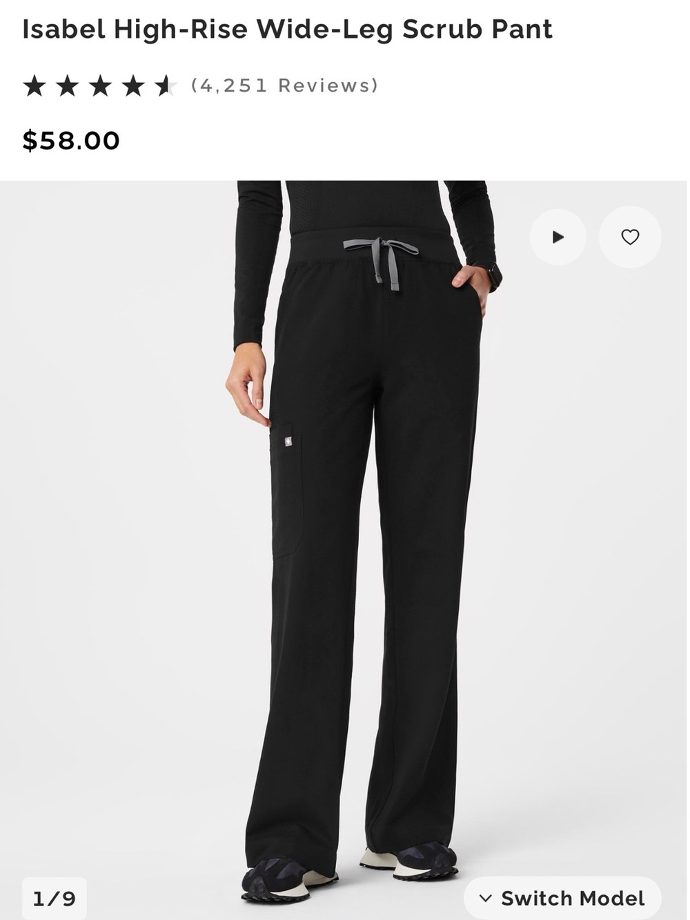 4 pairs of Figs pants and 1 top.